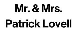 Mr. & Mrs. Patrick Lovell